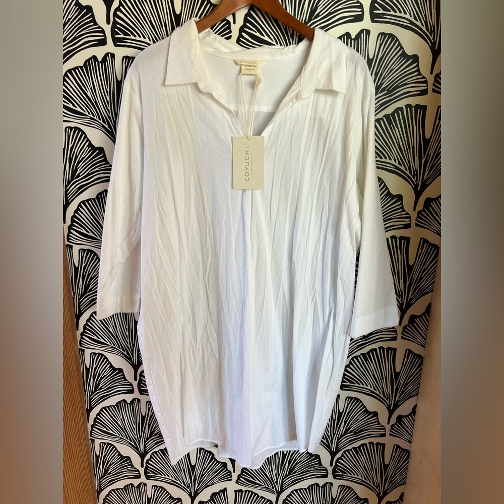 NWT Coyuchi Women's White Linen Top